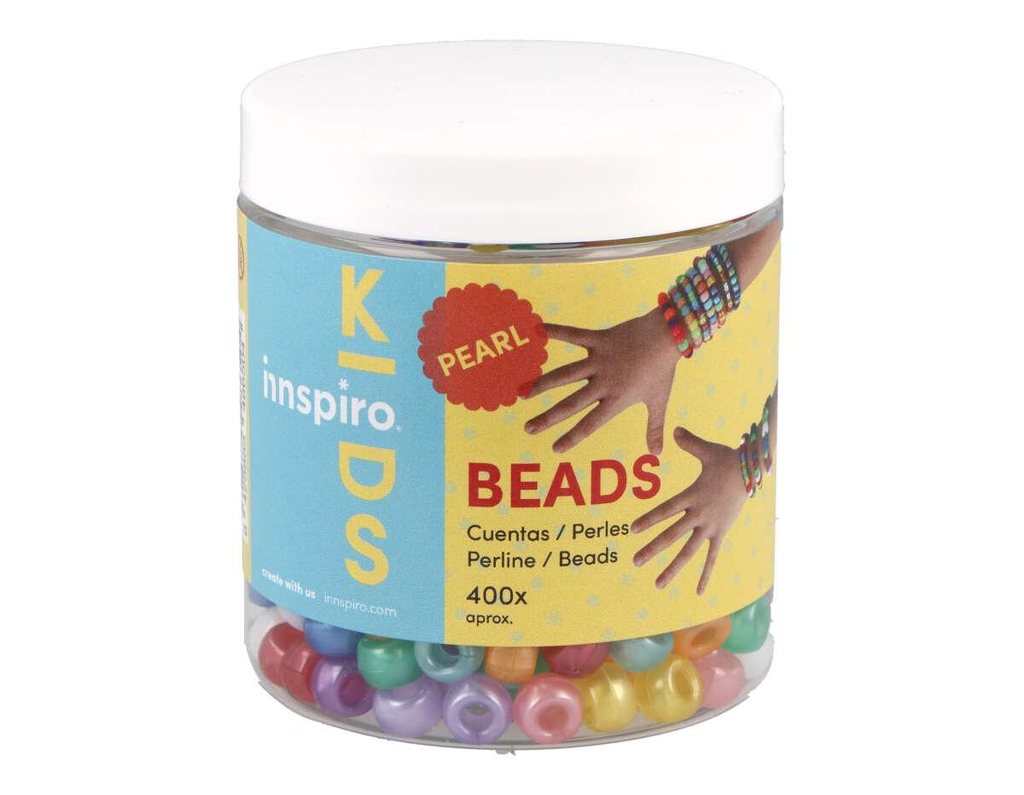 Cuentas Plástico -Grosella- Multicolor Nácar 9 mm. (400 pzs.)