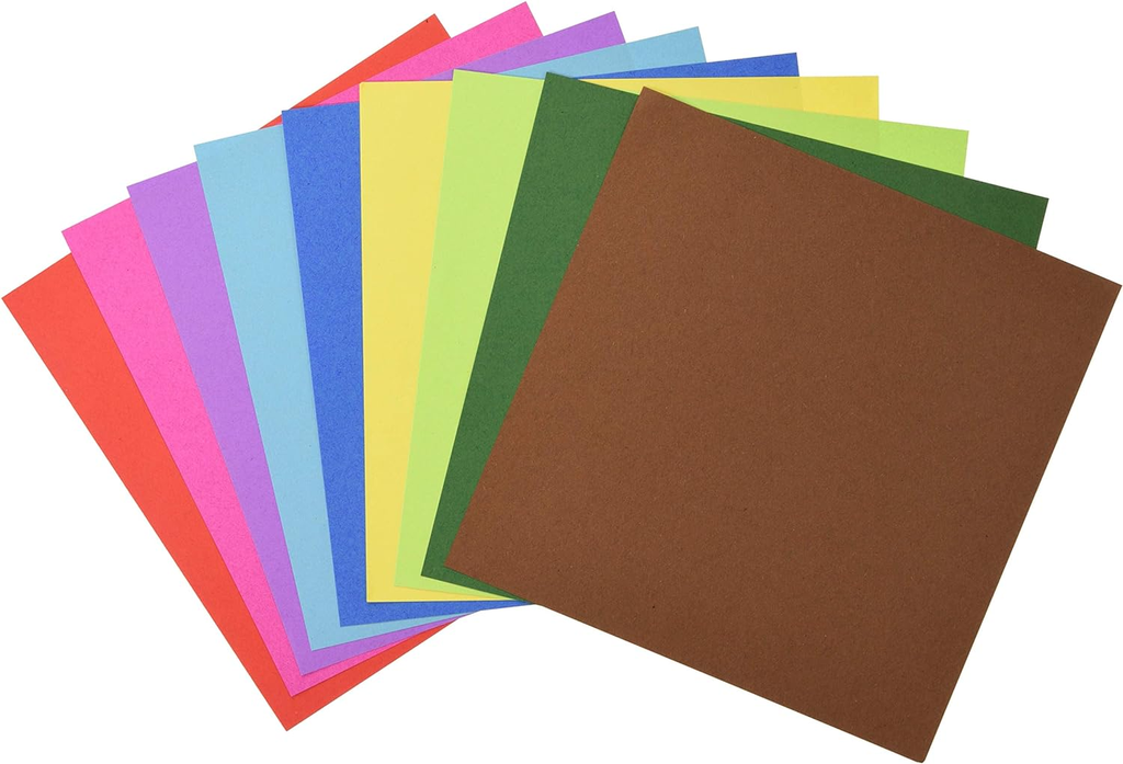 Set Papel Origami 100 Hojas 20 x 20 cm. 60 gr. 10 Colores Surtidos Heyda