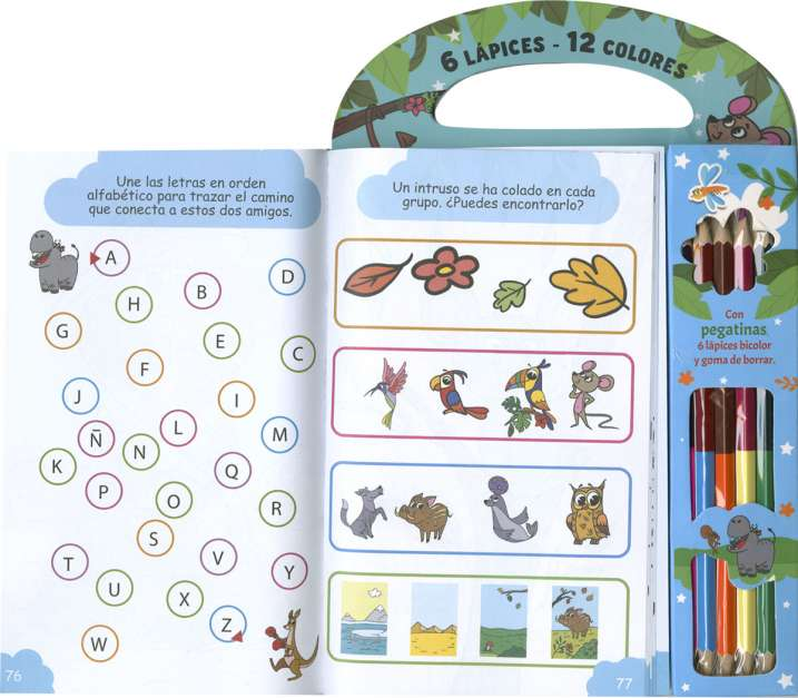 6 Lápices, 12 Colores -Animales- Susaeta Ediciones