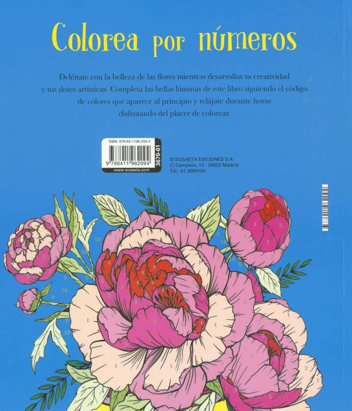 Colorea Por Números -Flores- Susaeta Ediciones