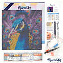 Pintar con Diamantes -Pavo Real- Bastidor 25 x 25 cm. Figured´Art