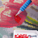 Pintar con Diamantes -Pavo Real- Bastidor 25 x 25 cm. Figured´Art