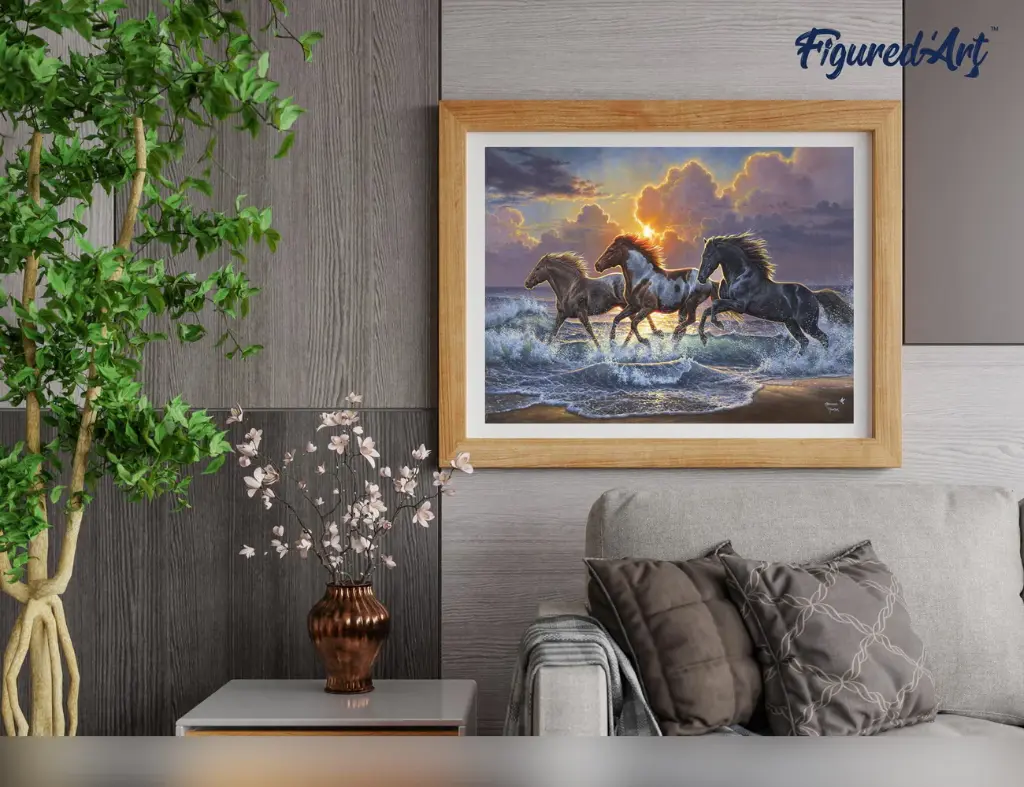 Pintar Por Números -Trio de Caballos- Bastidor 40 x 50 cm. Figured´Art