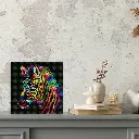 Pintar con Diamantes -Cebra Neón- Bastidor 25 x 25 cm. Figured´Art