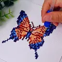 Set 9 Mini Pintar con Diamantes -Mariposas- 15 x 15 cm. Figured´Art