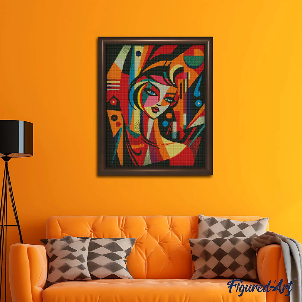 Pintar con Diamantes -Mujer Abstracta, Pablo Picasso- Bastidor 40 x 50 cm. Figured´Art