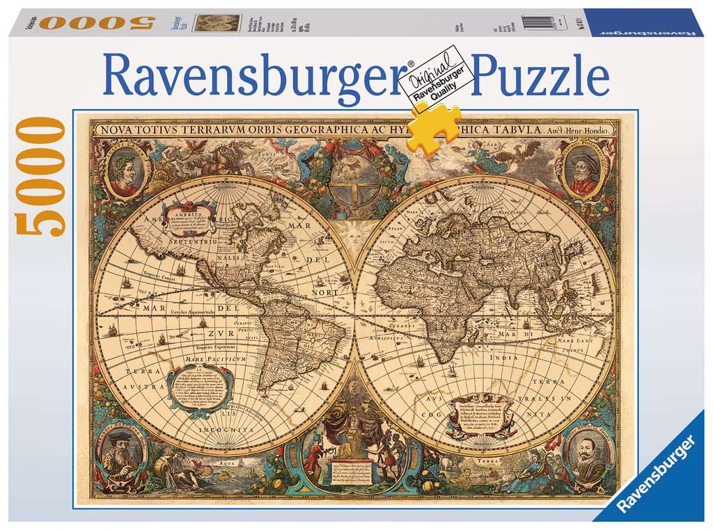 Puzzle 5000 piezas -Antiguo Mapamundi- Ravensburger