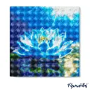 Pintar con Diamantes -Loto Blanco Brillante- Bastidor 25 x 25 cm. Figured´Art