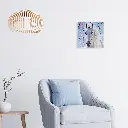 Pintar Por Números -Caballo y Flores Blancas- Bastidor 20 x 20 cm. Figured´Art