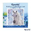 Pintar Por Números -Caballo y Flores Blancas- Bastidor 20 x 20 cm. Figured´Art