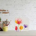 Pintar Por Números -Flores de Color- Bastidor 20 x 20 cm. Figured´Art