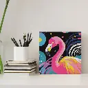 Pintar Por Números -Flamenco Art Pop- Bastidor 20 x 20 cm. Figured´Art