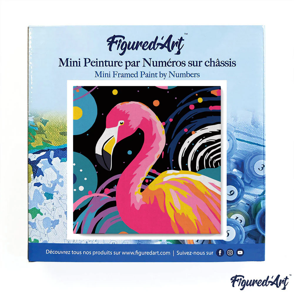 Pintar Por Números -Flamenco Art Pop- Bastidor 20 x 20 cm. Figured´Art