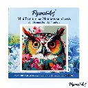 Pintar Por Números -Búho Fantasía con Flores- Bastidor 20 x 20 cm. Figured´Art