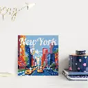 Pintar Por Números -Poster de Viaje a Nueva York- Bastidor 20 x 20 cm. Figured´Art