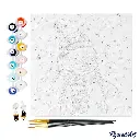 Pintar Por Números -Pingüino Feliz- Bastidor 20 x 20 cm. Figured´Art