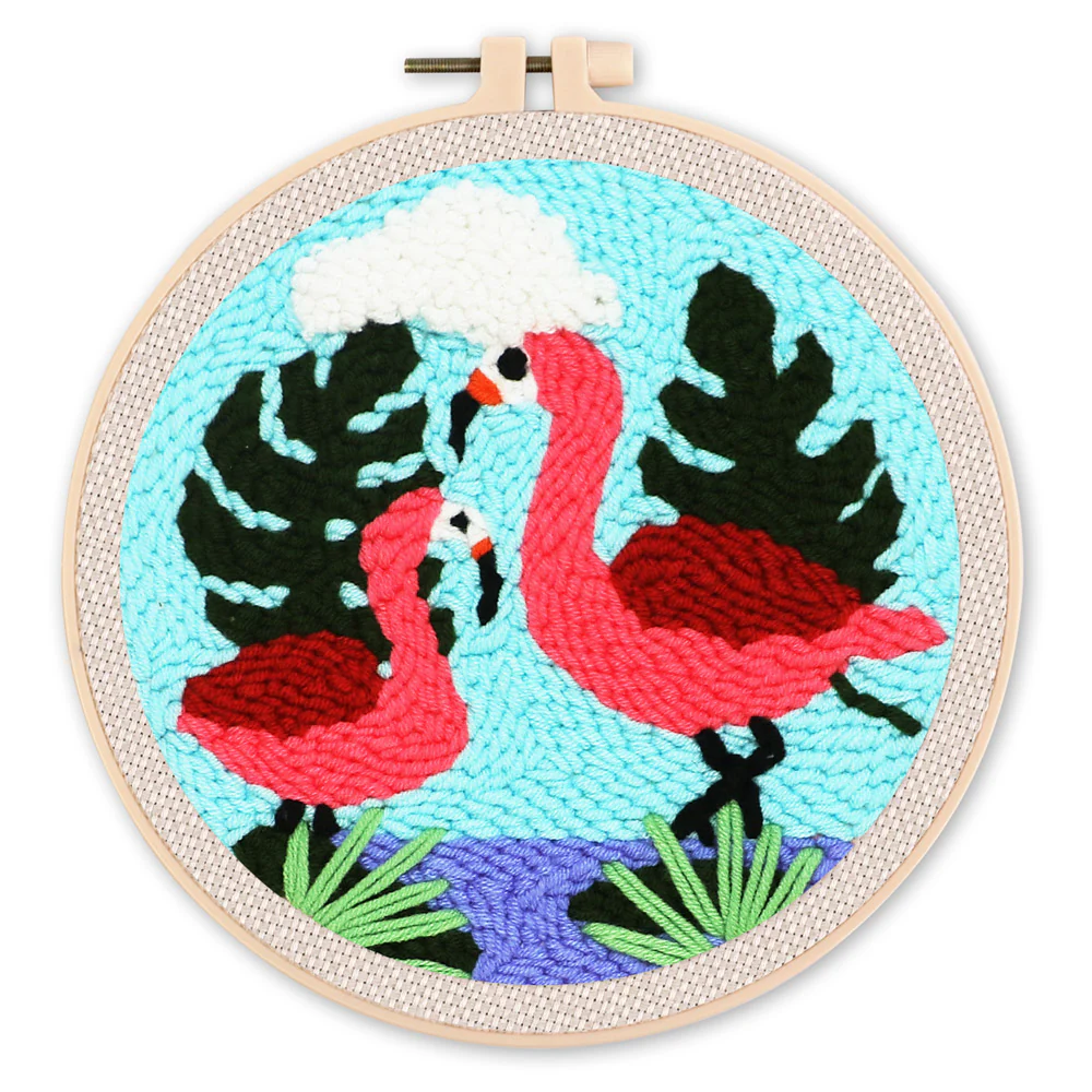 Set Bordado Aguja Mágica -Par de Flamencos- 20 cm. Figured´Art
