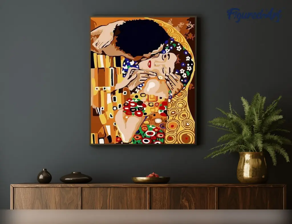 Pintar Por Números -El Beso, Abstracto- Bastidor 40 x 50 cm. Figured´Art