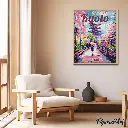 Pintar Por Números -Poster Viaje a Kyoto en Flor- Bastidor 40 x 50 cm. Figured´Art