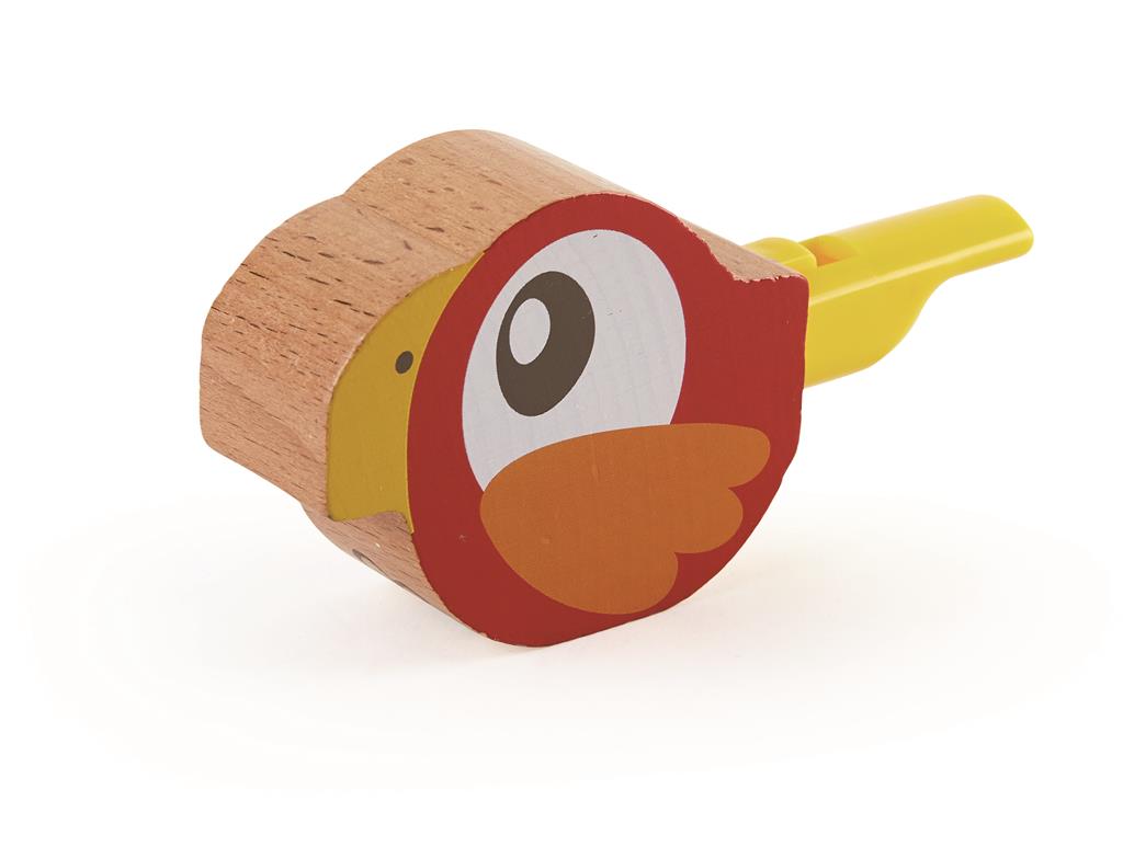 Silbato Infantil Madera -Pajarito Rojo- Hape