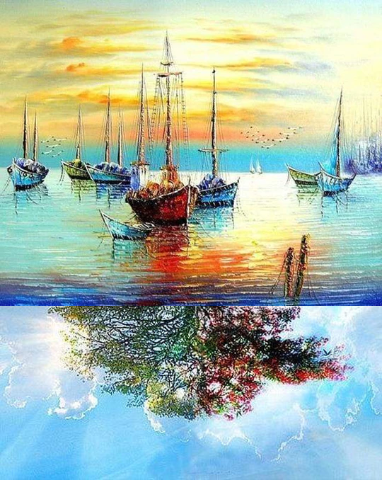 Pintar Por Números -Mar Calmado- Bastidor 40 x 50 cm. Figured´Art