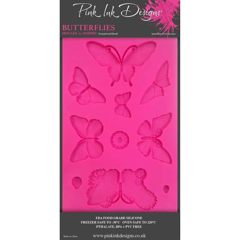 Molde Silicona -Butterflies- 200 x 126 mm. Pink Ink Designs