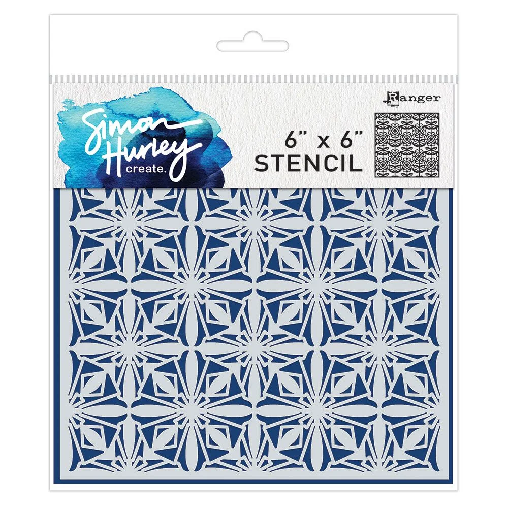 Plantilla Stencil 15,24 x 15,24 cm. -Stained Glass- Ranger