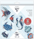Set Papel Origami -Fauna Marina- 60 Hojas 10x10 / 15x15 / 20x20 cm. 70 gr. Clairefontaine