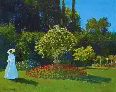 Set Punto de Cruz -La Dama en el Jardín, Monet- 32 x 40 cm. Figured´Art