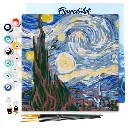 Pintar Por Números -Noche Estrellada, Van Gogh- Bastidor 20 x 20 cm. Figured´Art