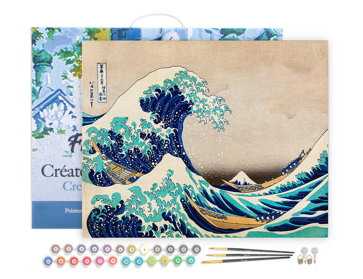 Pintar Por Números -La gran Ola de Kanagawa, Katsushika Hokusai- Bastidor 40 x 50 cm. Figured´Art
