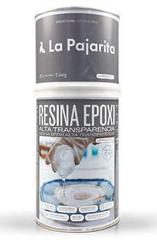 Resina Epoxi Alta Transparencia 1,4 Kg. (Kit 400 + 1000 gr.) La Pajarita