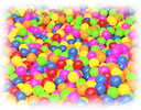 Bolas Polietileno 75 mm. para Piscina Surtido 6 colores (Caja 600 pzs.)