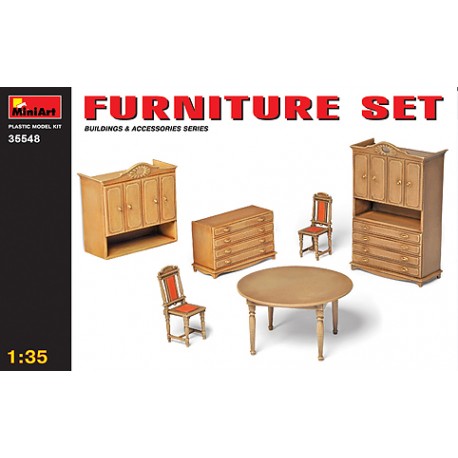 Accesorios Mobiliario -Furniture Set- 1/35 (6 pzs.) Miniart
