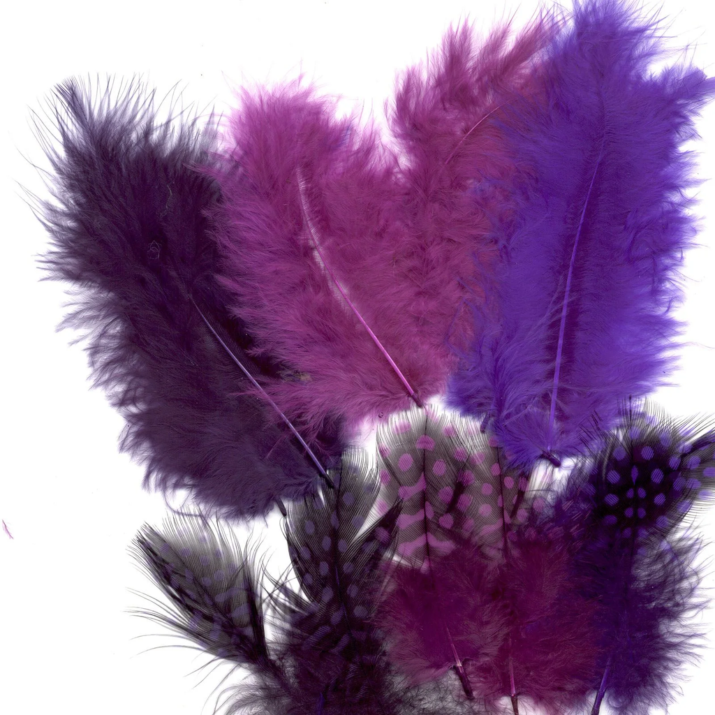 Plumas Marabú y Guinea 5-13 cm. -Magic- (18 pzs.)
