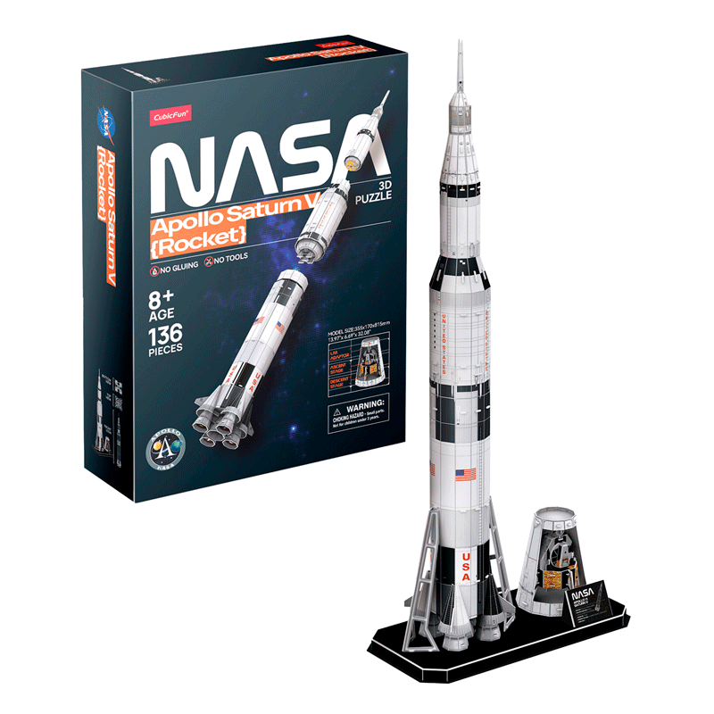 Set Puzzle 3D -Cohete Saturno V-