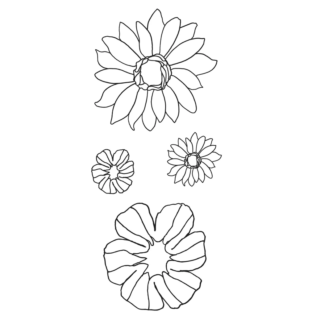 Placa Sellos Acrílicos -In Bloom- 2,5 x 5,5 cm. Darice