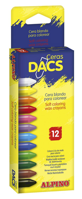 Estuche Ceras 12 Colores Dacs Alpino