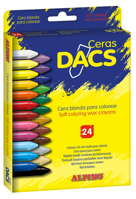 Estuche Ceras 24 Colores Dacs Alpino