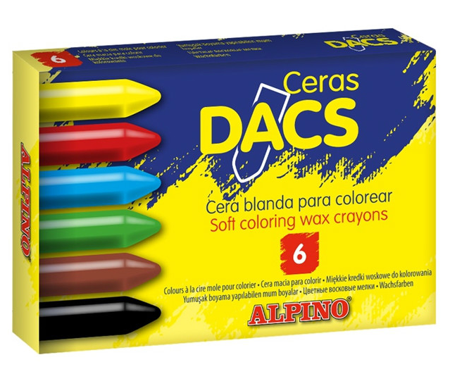 Estuche Ceras 6 Colores Dacs Alpino