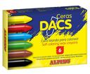 Estuche Ceras 6 Colores Dacs Alpino