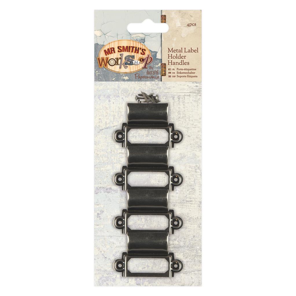 Tiradores Porta Etiquetas Metal Antiguo (4 pzs.) Docrafts