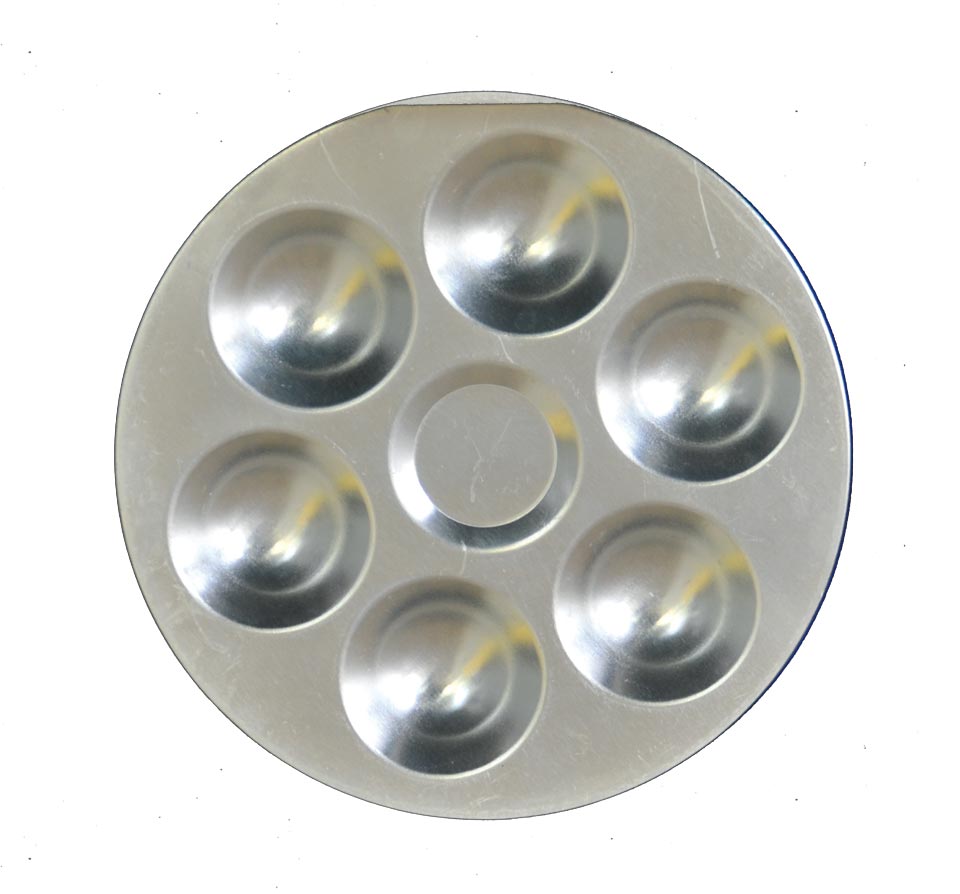 Paleta Aluminio Circular 13 cm. 6 Pocillos Talens