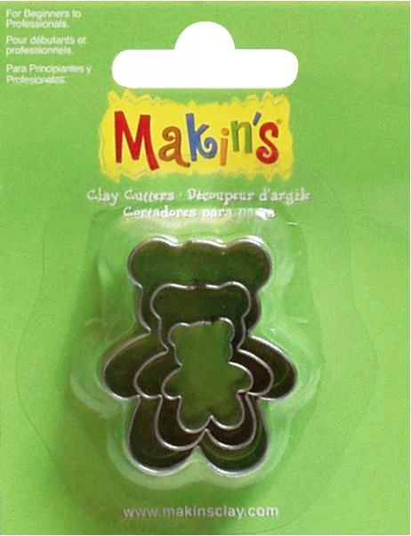 Cortadores Pastas Modelables -Osito- Makin´s (3 pzs.)