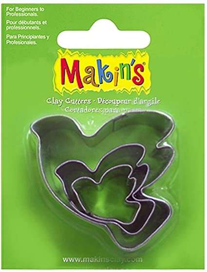 Cortadores Pastas Modelables -Paloma- Makin´s (3 pzs.)