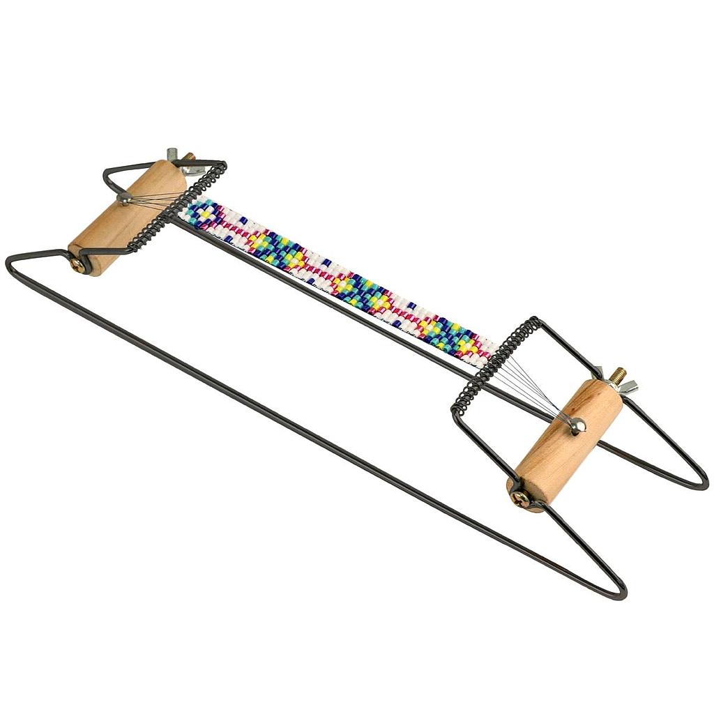 Telar Metal para Tejer  con Abalorios 30 x 7 cm