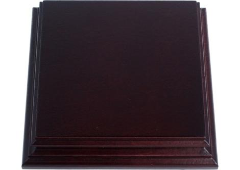 Peana Barnizada Caoba Cuadrada 11,5 x 11,5 / 9,5 x 9,5 cm.