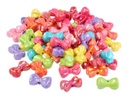Cuentas Plástico -Lazo- Multicolor Opaco 18 x 10 mm. (200 pzs.)