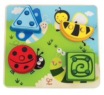 Juego Encajable Formas y Animales Madera Hape