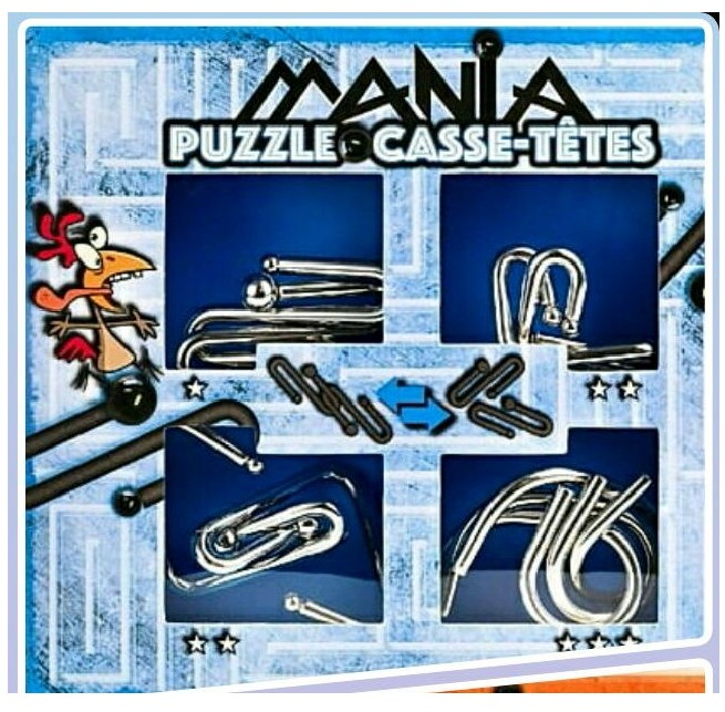 Set 4 Rompecabezas Metal -Puzzle Casse-Têtes- Eureka
